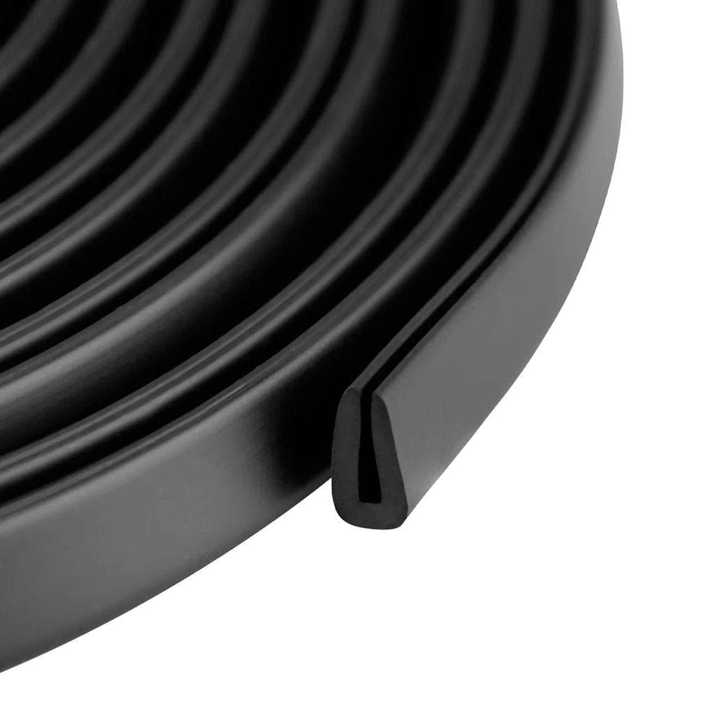 Nouvelle Bande de Garniture de Bord en Caoutchouc Forme en U Bande d'Étanchéité Noire Bande de Bord de Porte Coins de Table