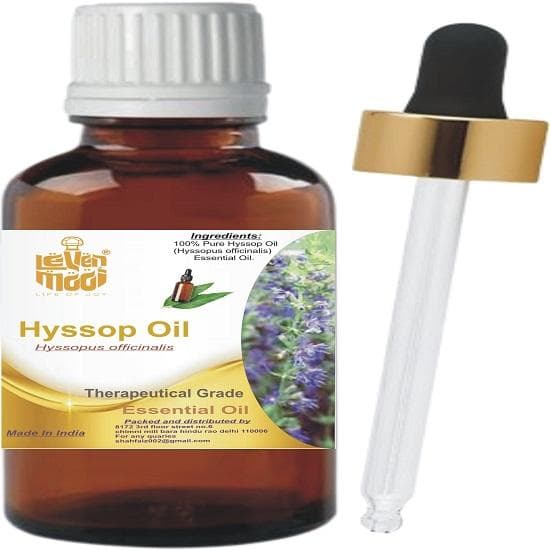 Huile d'hysope Levenmooi (Hysope officinale) Flacon en verre pour huiles essentielles pures et naturelles de qualité thérapeutique