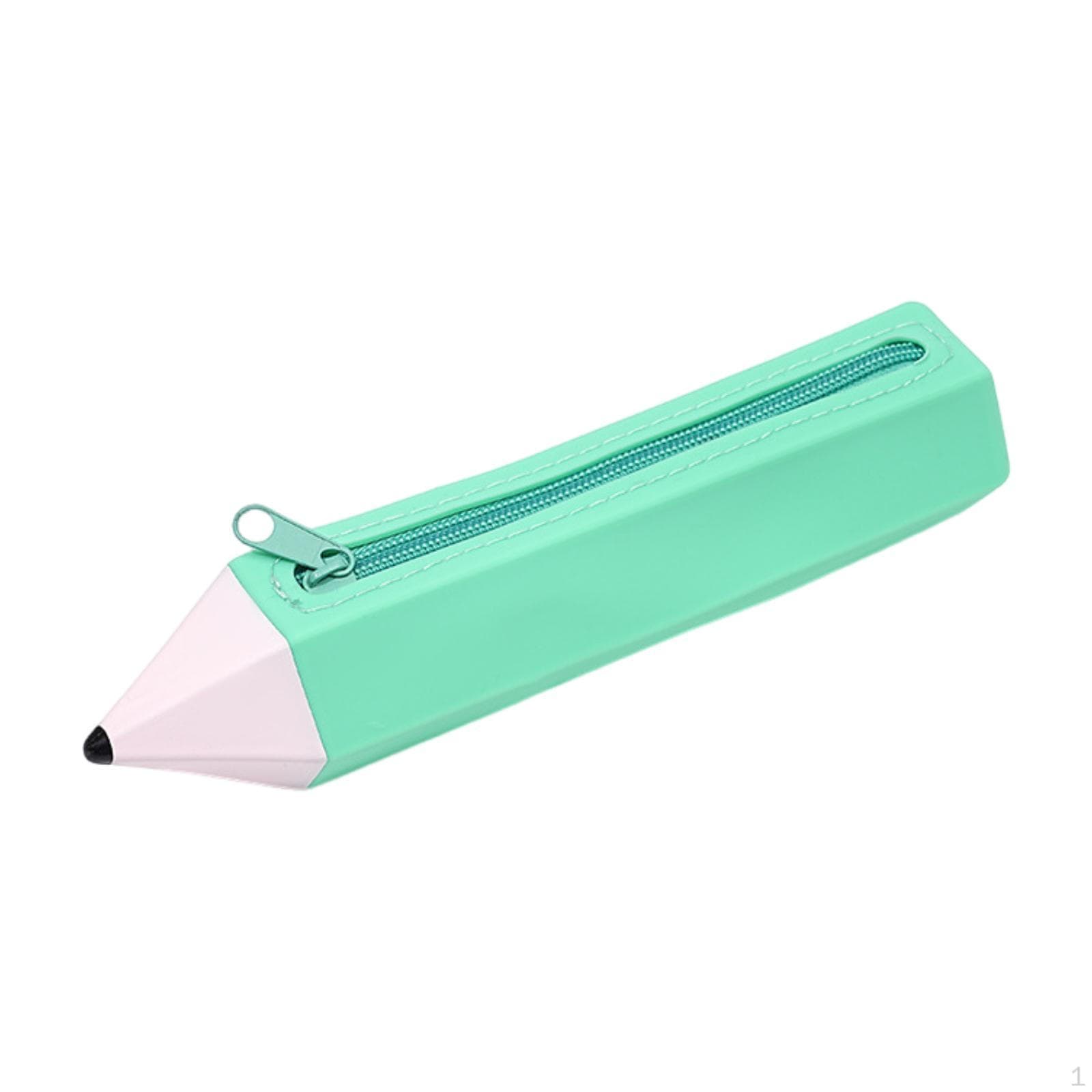Conteneur Étui en Forme de Crayon Joli Cadeau Polyvalent Portable Pochette Porte-Stylo pour Enfants jaune