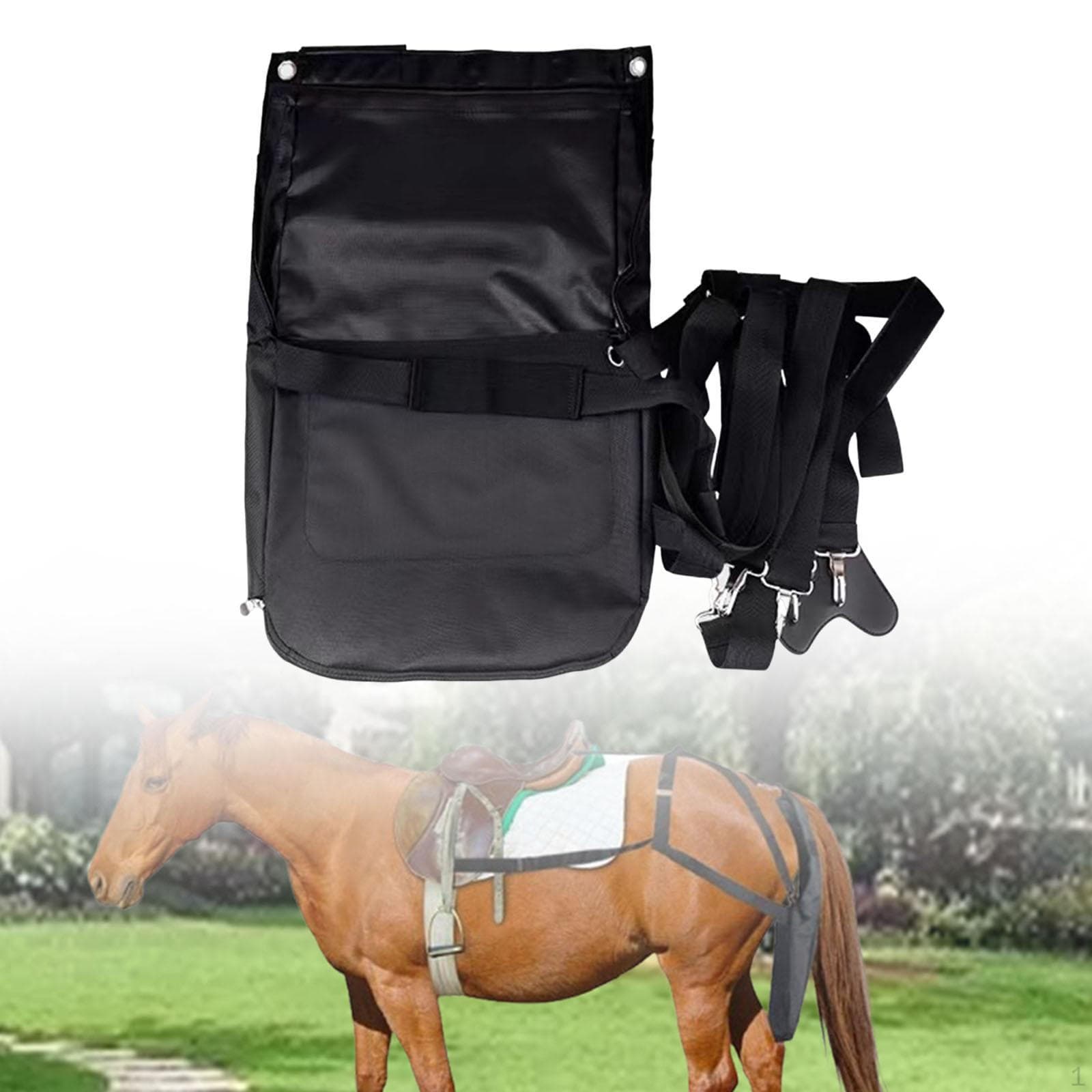 Sac à crottes pour chevaux, récupérateur de crottes, nettoyage facile, réglable, rangement pour poney
