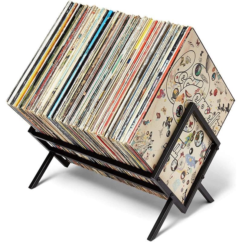 Étagère de rangement créative pour disques vinyles de bureau Organisateur de CD Support de présentation sur pied en métal européen Démontable
