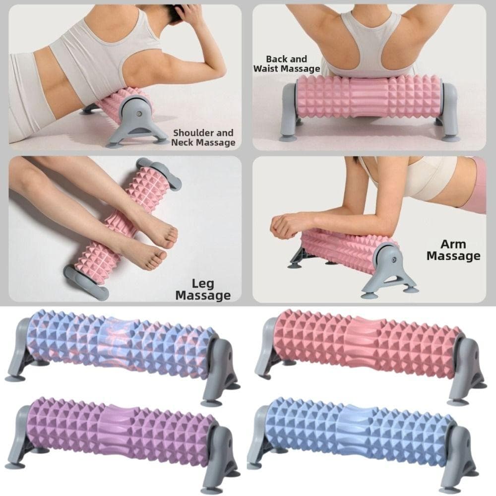 Rouleau en Mousse à Ventouse Antidérapant Colonne de Yoga Stable en EVA Entraînement Fitness violet