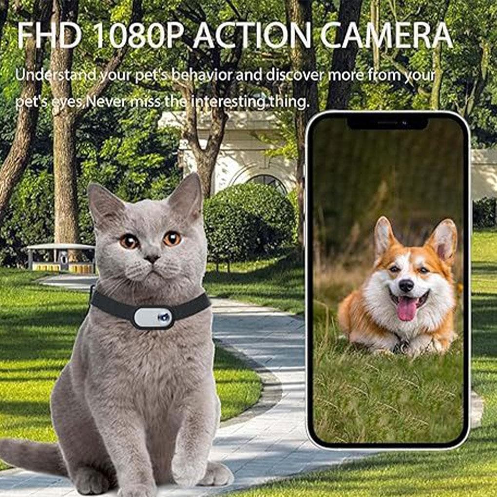 Caméra de surveillance sans fil HD 1080p, sans Wi-Fi, pour chien et chat, idéale pour nounou, enregistrement vidéo, cadeau d'anniversaire noir