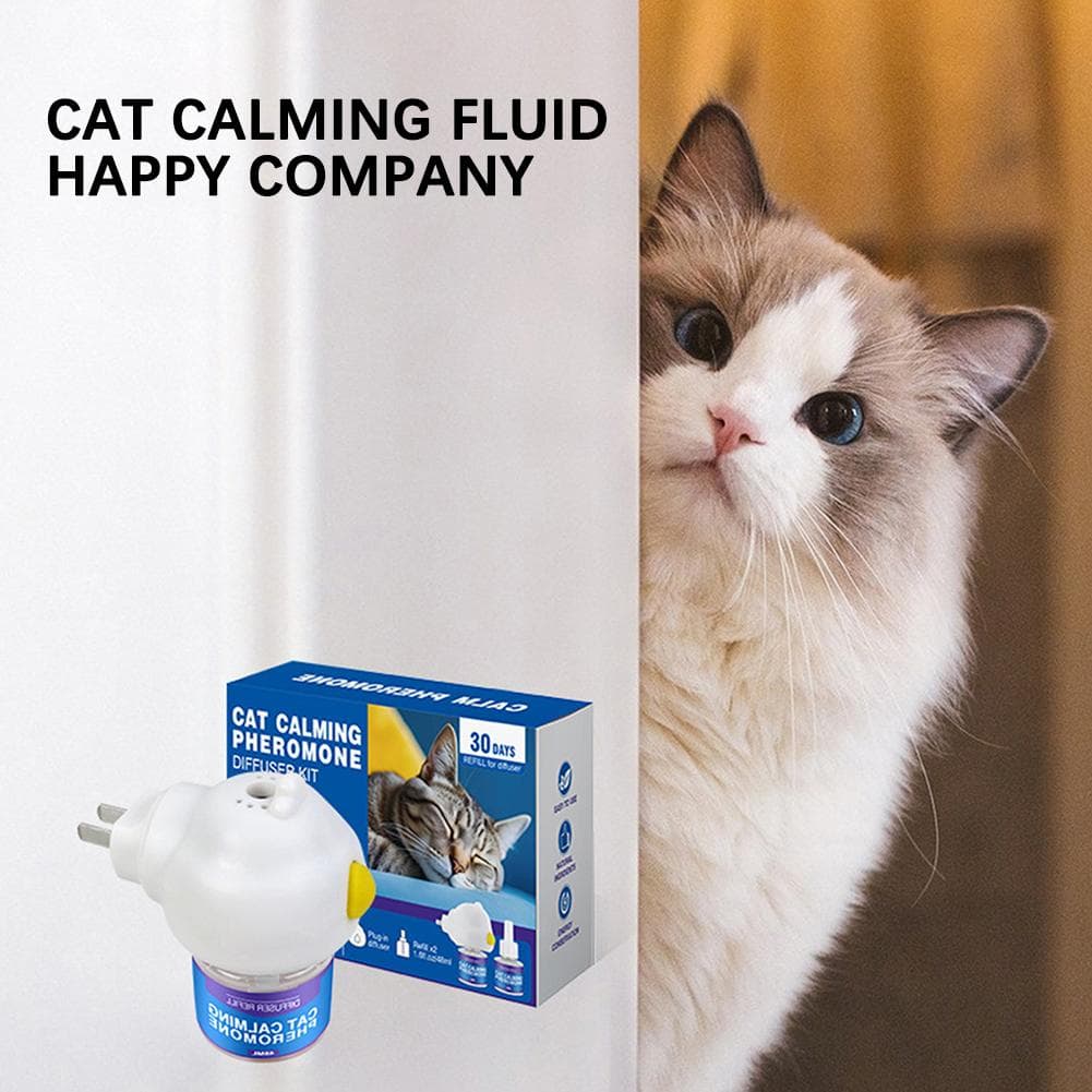 Diffuseur Apaisant à Phéromones pour Chat Recharge Réduire les Bagarres Soulager le Stress Recharge Diffuseur Apaisant Naturel pour Chat Fourniture