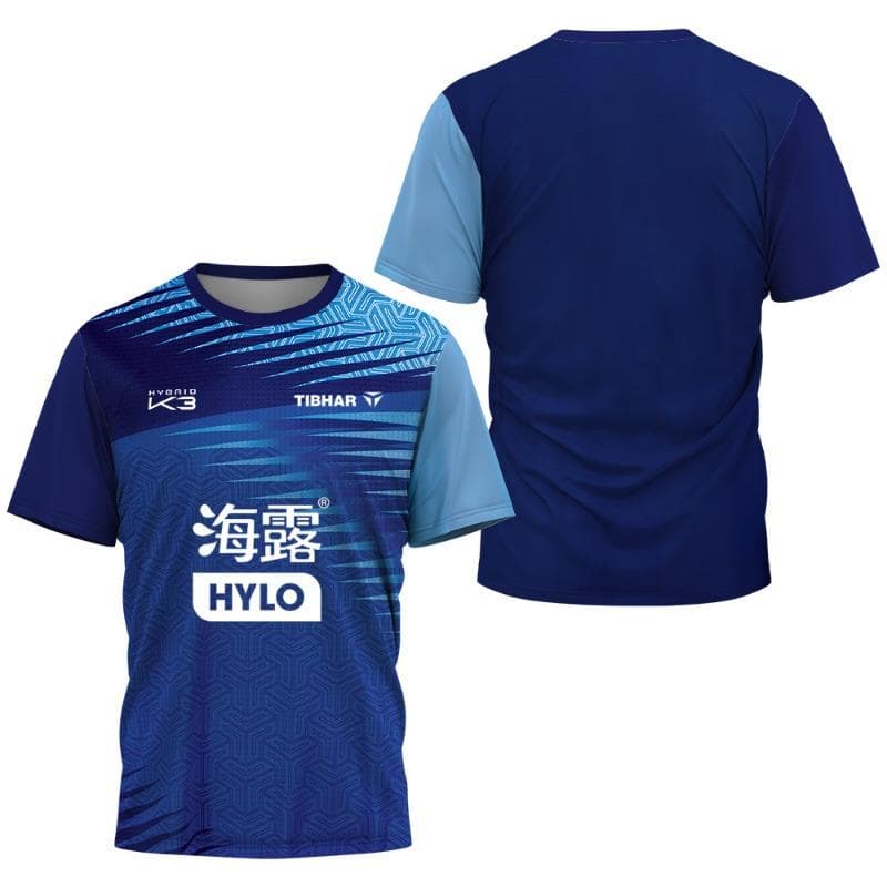 2024 Singapour Felix Lebrun Vêtements de Ligue T-Shirt de Tennis de Table pour Homme Séchage Rapide Respirant Manches Courtes T-Shirt de Tennis pour