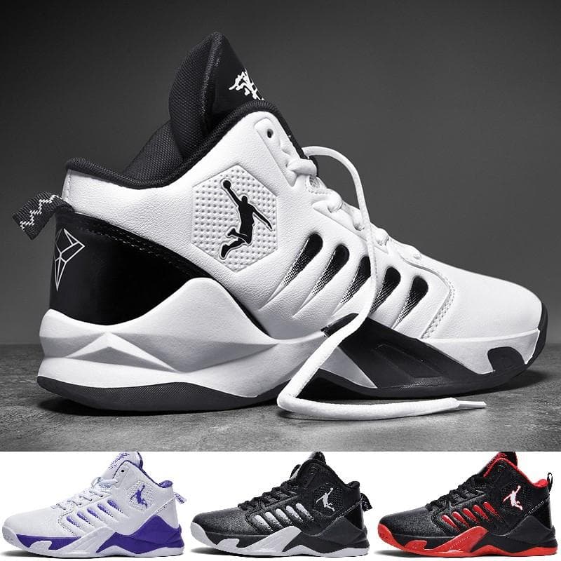Chaussures de basket-ball montantes pour hommes, baskets d'extérieur résistantes à l'usure, chaussures à coussin d'air, chaussures de Sport