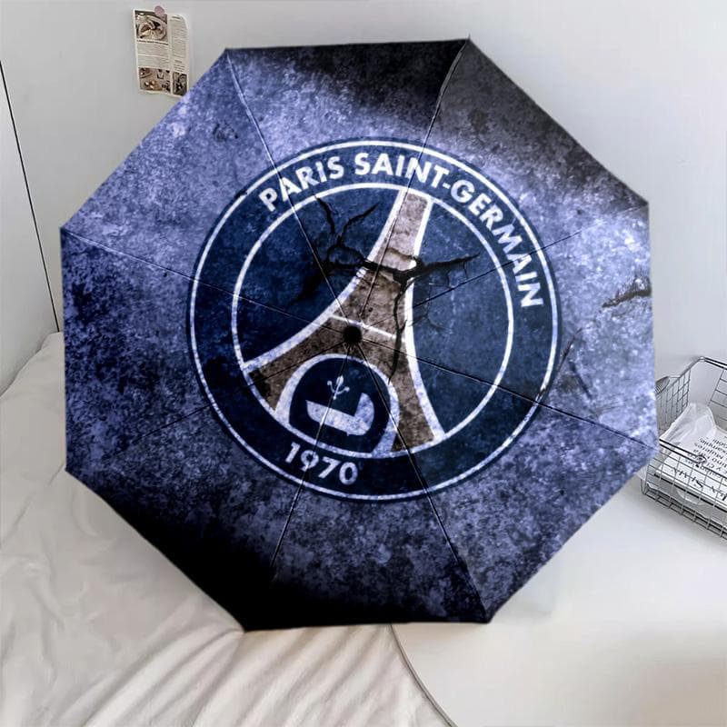 Motif Paris Saint-Germain, parapluie pliant automatique, design portable et pliable, 8 baleines, un cadeau de Noël ou d'anniversaire.