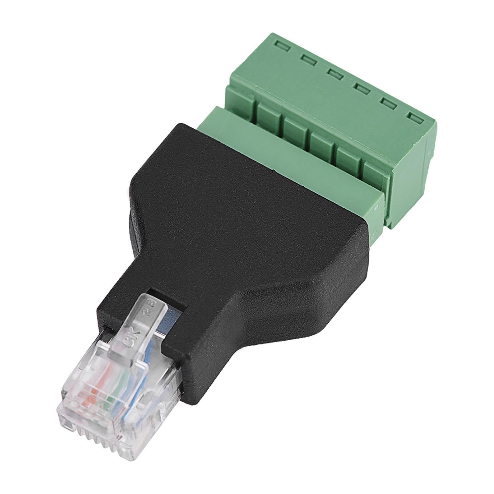 1 pièce Ethernet RJ12 6P6C Mâle vers Adaptateur Connecteur Borniers à Vis 6 Broches