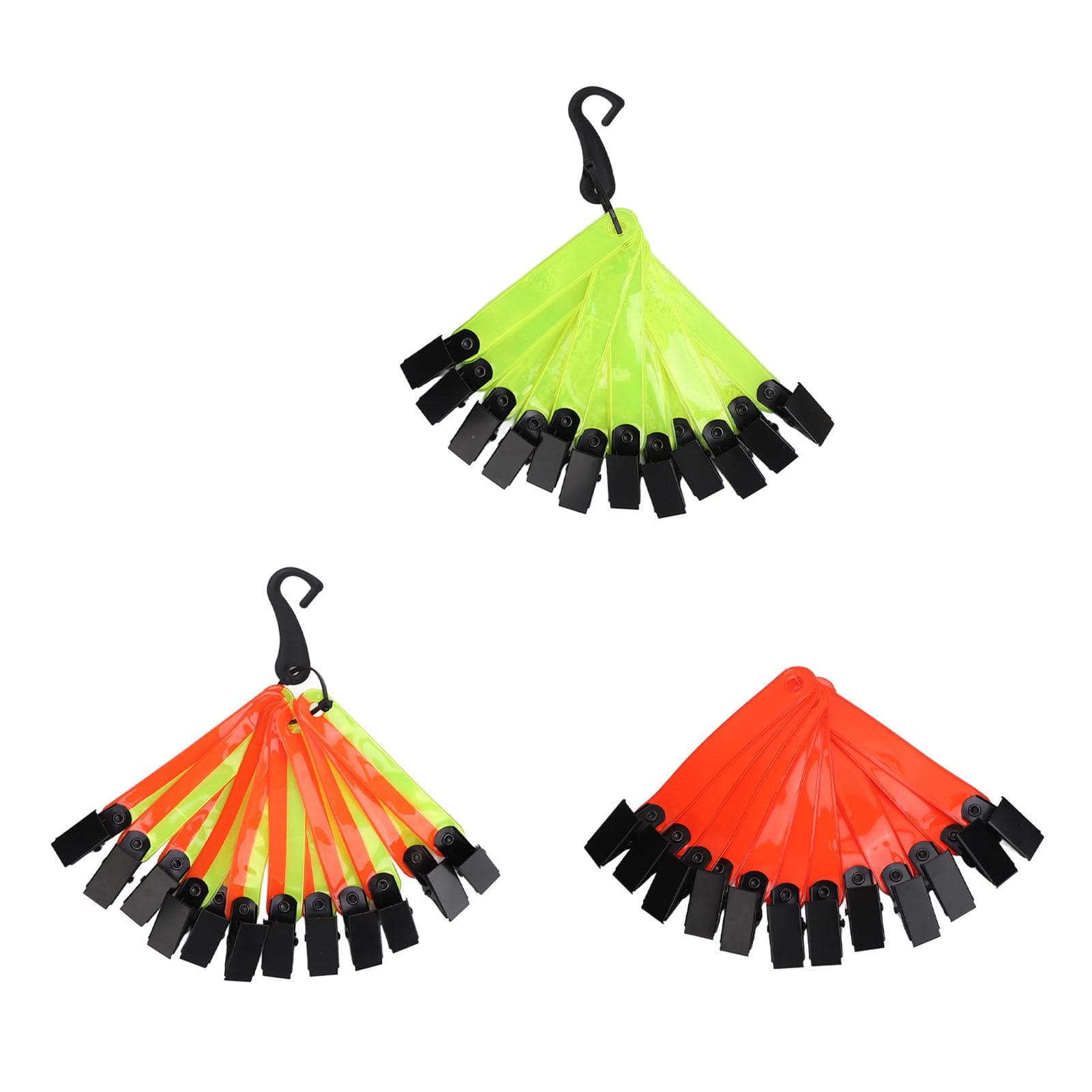 Lot de 12 marqueurs de sentiers haute visibilité avec clips réfléchissants pour arbres, randonnée, chasse, extérieur