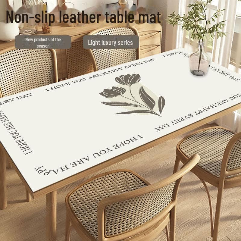Nappe de table imperméable en PVC de style ins, antique et haut de gamme: Luxe Jetable, Résistant à l'Huile, Isolant Thermique pour Tables Basses