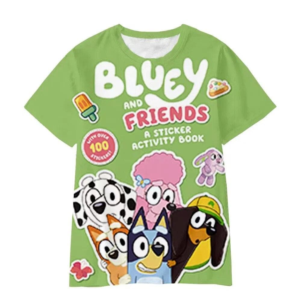 T-Shirt chien de dessin animé, vêtements amusants pour enfants, hauts pour adolescentes, filles et garçons, vêtements mignons d'anniversaire,