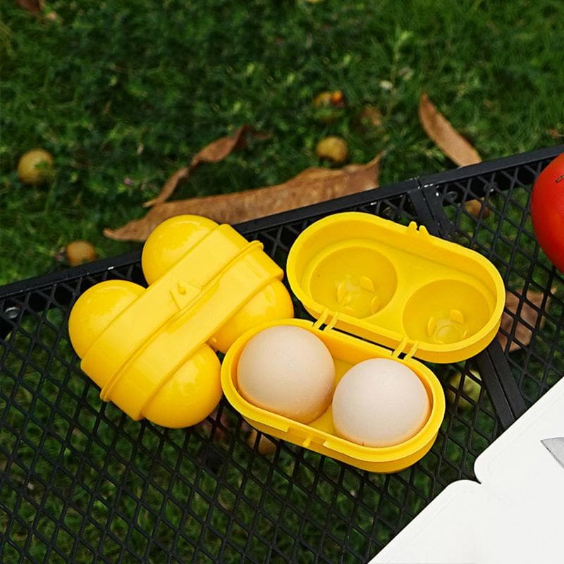 Boîte à œufs à 2 grilles, boîte de rangement portable pour œufs pour camping en plein air, pique-nique, voyage, organisateur d'œufs,