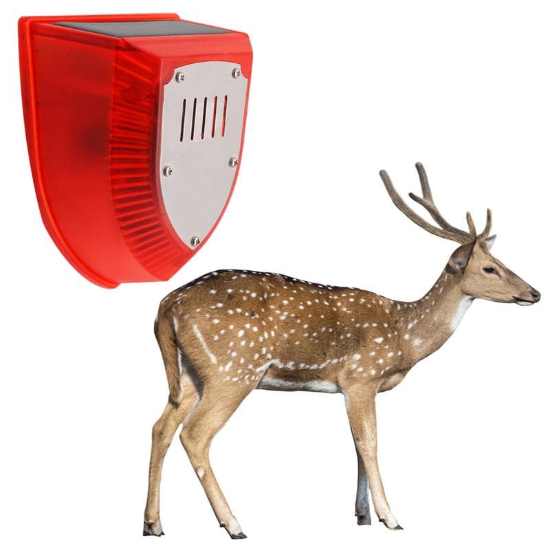 Sons de coups de feu et son d'aboiement de chien et lumière stroboscopique avec détecteur de mouvement Système d'alarme de sécurité étanche pour