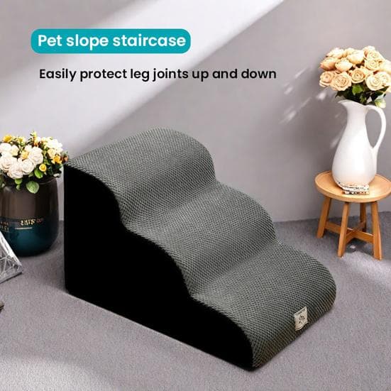 Escalier pour Chien pour Petits Chiens Marches pour Chien Courbées Rampe d'Intérieur pour Chiots Animaux  gés avec Housse Lavable Fond