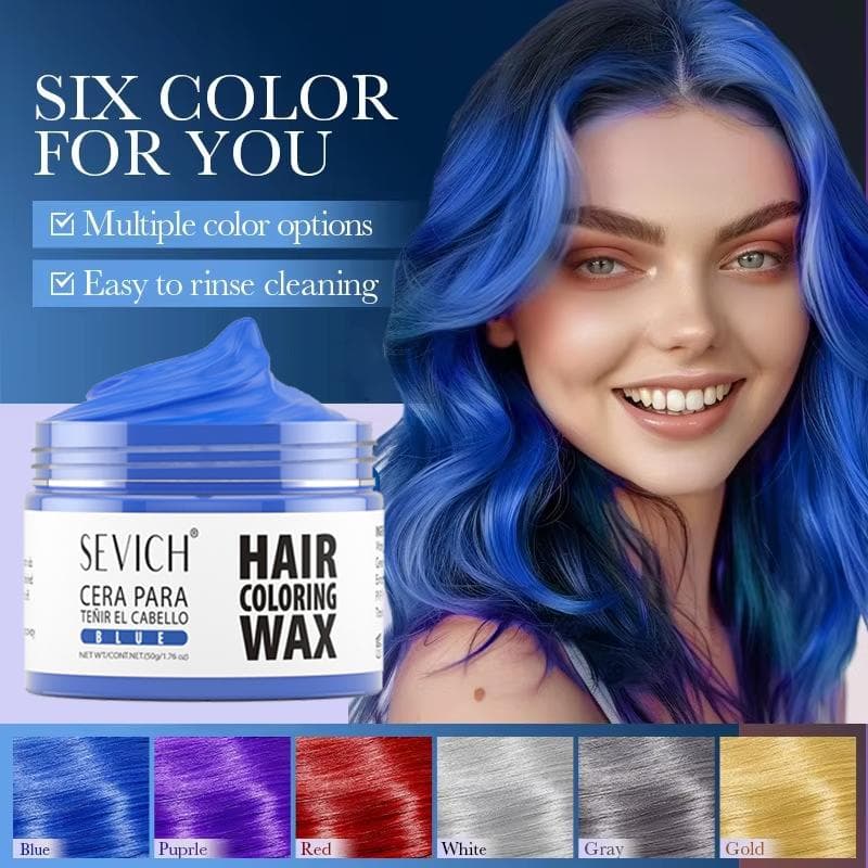 13 Couleurs Cire Colorante pour Cheveux 50g SEVICH DIY Cheveux Teints Boue Facile à Laver Teinture pour Sourcils Barbe Coloration Crème Colorante