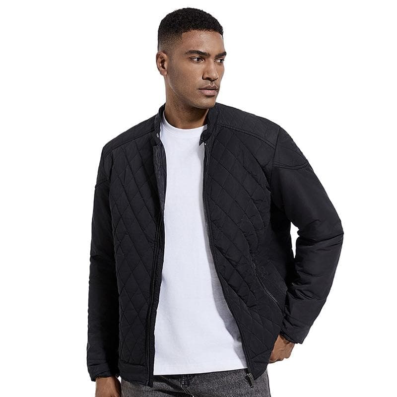 Blouson Bomber pour Homme Zippé Vestes Décontractées avec Poches Zippées Manteau Automne Hiver Coupe-Vent Chaud Vêtement d'Extérieur pour Homme