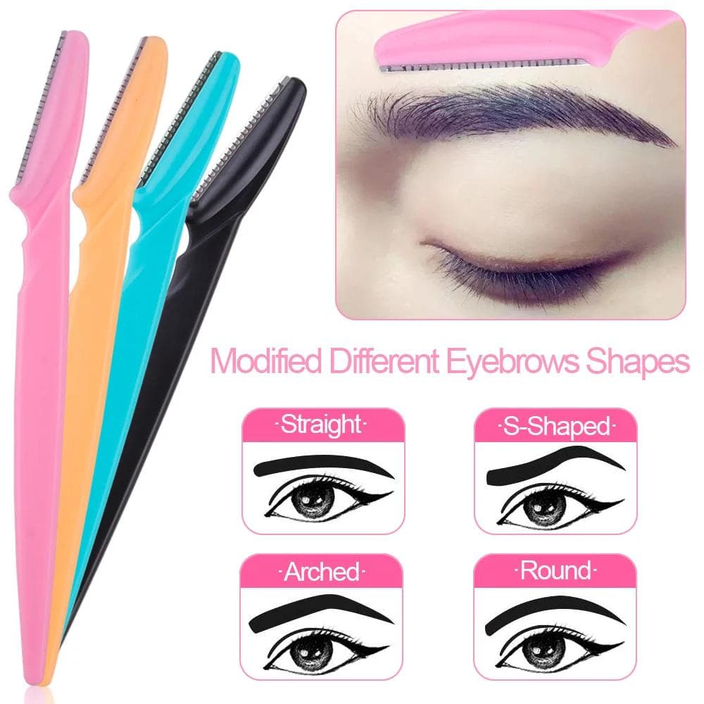 Lot de 3 tondeuses à sourcils pour femmes, rasoir pour le visage, épilation des sourcils, coupe sûre, outils de maquillage et de beauté