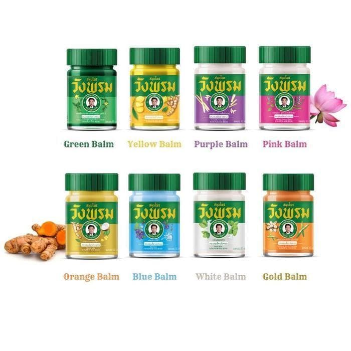 Coffret Découverte Wang Prom (8x50g) - Pack Expert 8 Baumes Naturels : Massage et Bien-être Thaïlandais Complet.