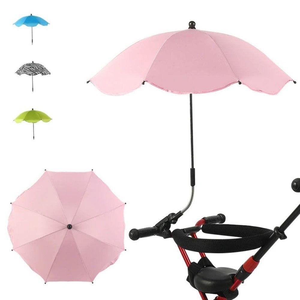 Ombrelle de Poussette Réglable Protection UV Parasol pour Enfant Poussette Ombrelle Chariot Vélo noir