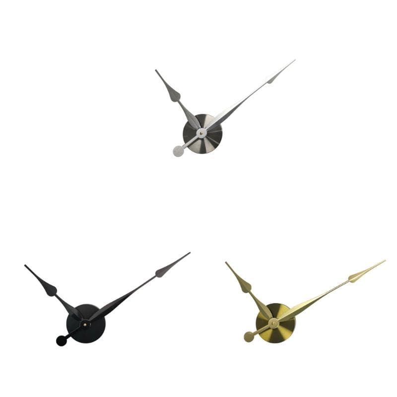 Mouvements d'horloge DIY à couple élevé avec de longues aiguilles en métal pour grandes horloges murales et réparation argenté