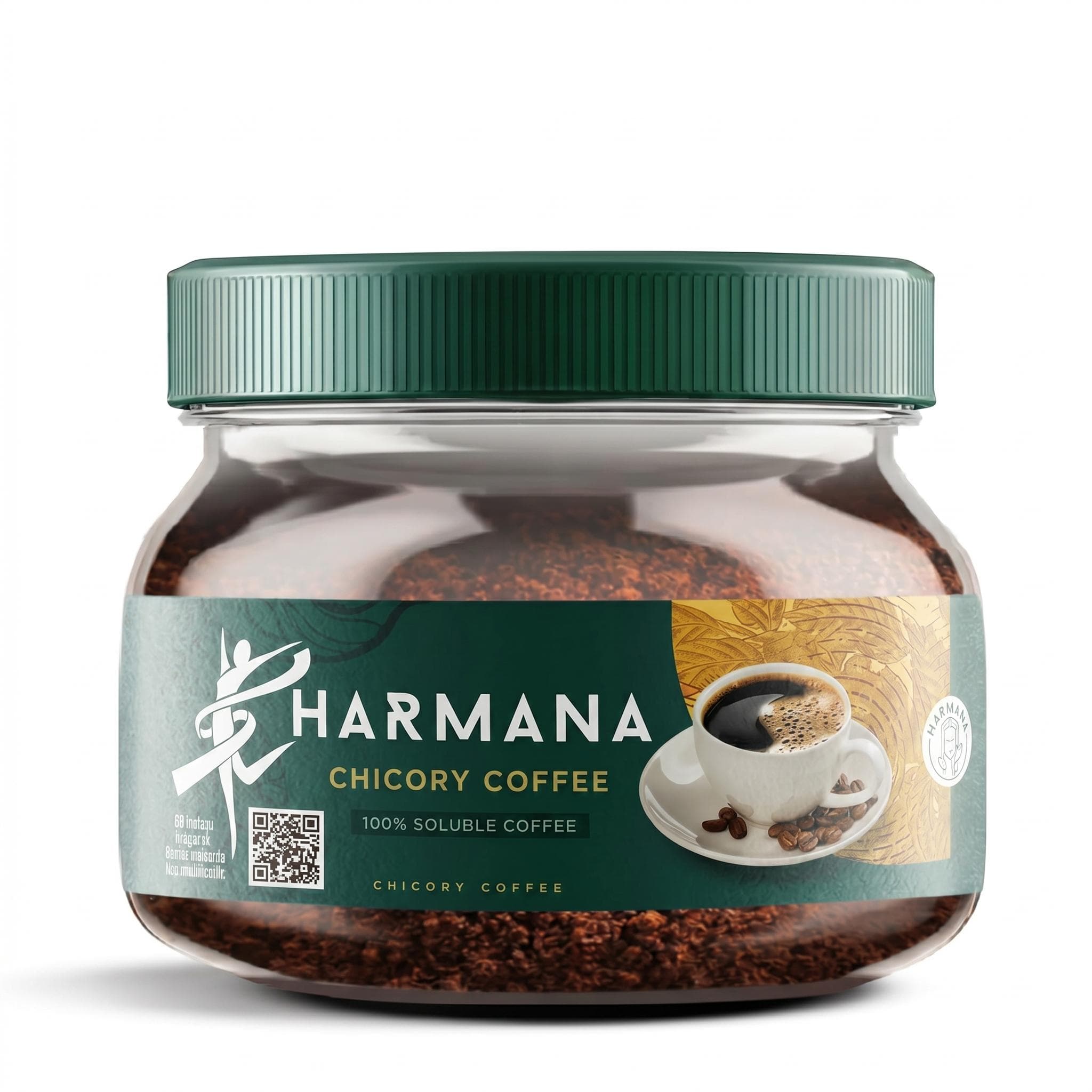 HARMANA Café Détox Chicorée – Mélange de Café Instantané aux Herbes 150g (60 Portions), Mélange Minceur & Digestif blanc antique