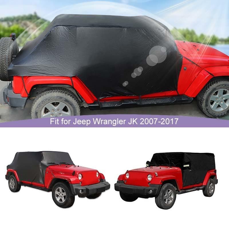 Housse de protection imperméable en cuir pour pare-brise et pare-soleil, compatible avec Jeep Wrangler JK JL, version 4 portes, accessoires