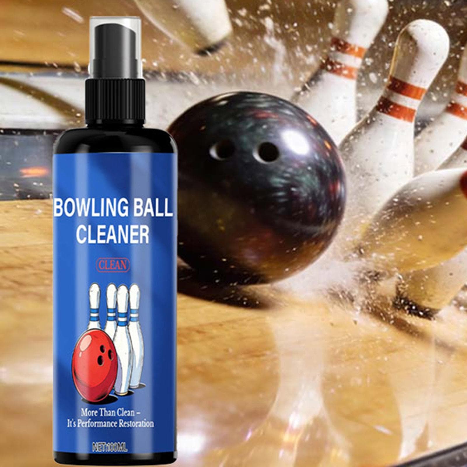 Nettoyant pour Bowling 100ml Spray Lustrant avec Serviette Accessoires pour Boules de Bowling pour Débutants Joueurs de Bowling Hommes Femmes Salle
