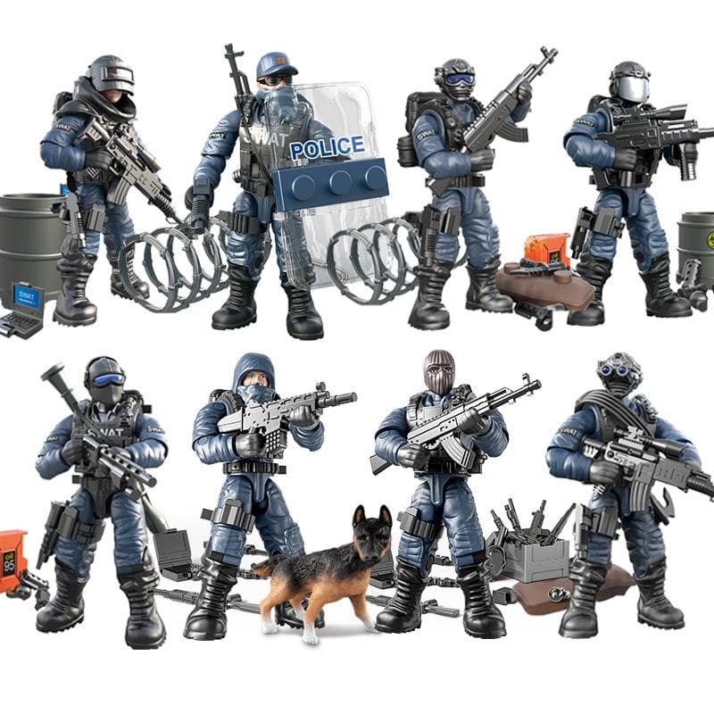 Nouveau WW2 Force Spéciale SWAT Police Militaire Bloc de Construction Seconde Guerre Mondiale Armée Américaine Figurine Soldat MOC Bloc Brique