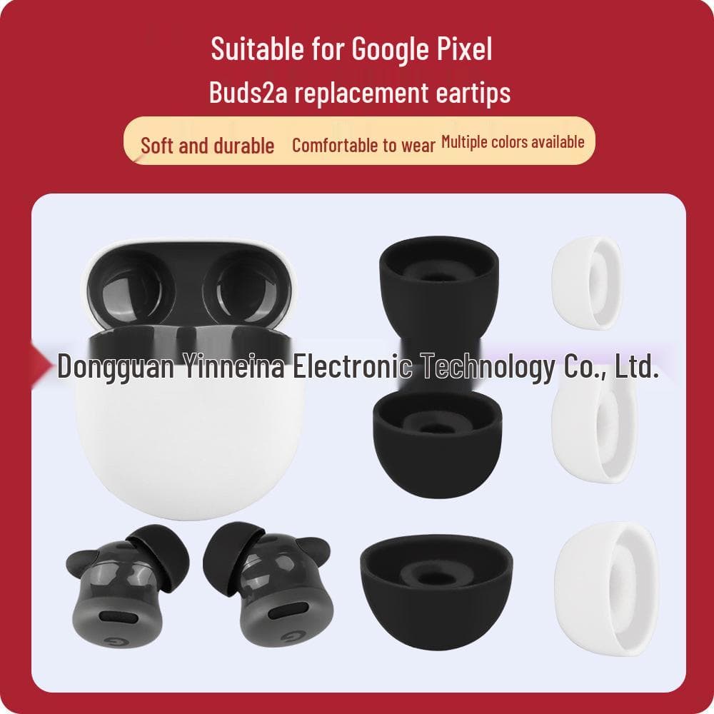 Embouts d'oreille de remplacement en silicone pour écouteurs Bluetooth Google Pixel Buds 2a noir