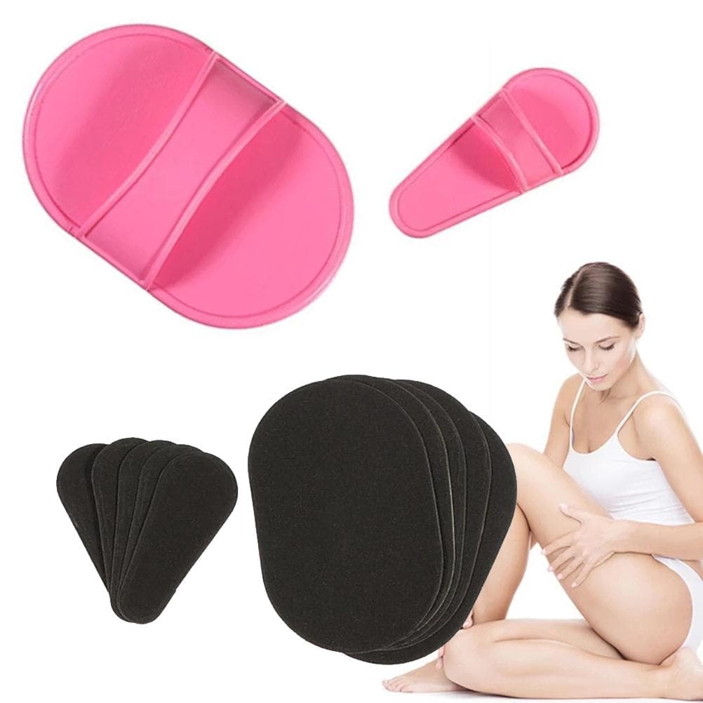 Ensemble d'épilation pour jambes, coussinet de peau, bras, visage, lèvre supérieure, ensemble d'épilation rose