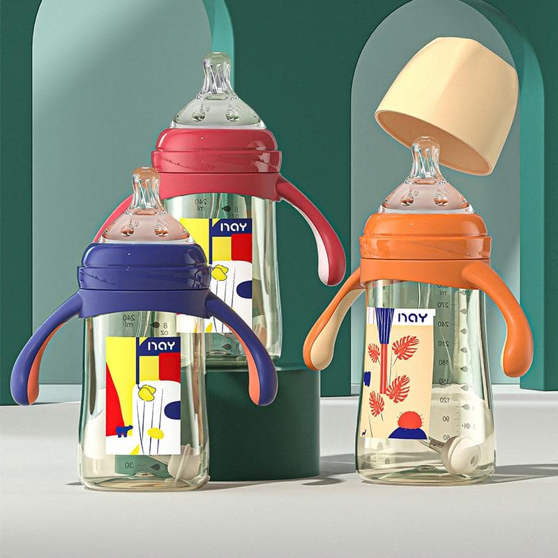 Biberon Dr.isla sans BPA avec boule de gravité, biberon pour nouveau-né avec poignée, biberons de 240 ml/300 ml