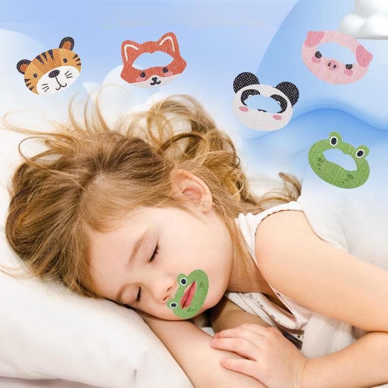 30 PCS Autocollants Anti-Ronflement Dessin Animé pour Enfants Patch Shut up Correction Respiratoire de Sommeil Bande Orthèse Bouche Fermée pour