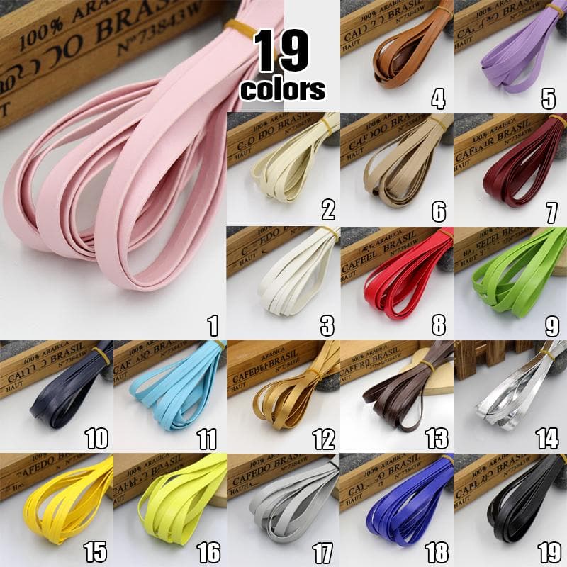 Ruban de biais en similicuir PU de 3 mètres, 10 mm, pour couture, bricolage, patchwork, tapisserie, textile, garniture