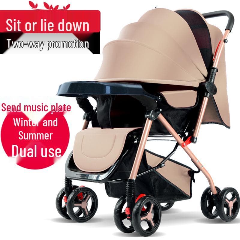 Poussette Landau Convertible Haut Paysage pour Nouveau-né - Légère, Inclinable, Pliage à un Bouton