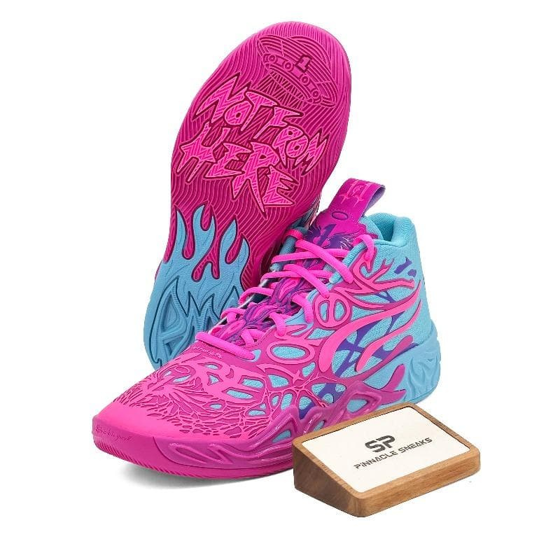 Puma LaMelo Ball MB.04 'Iridescent Hornets' Basketball 310836-01 Homme 44 rose/bleu