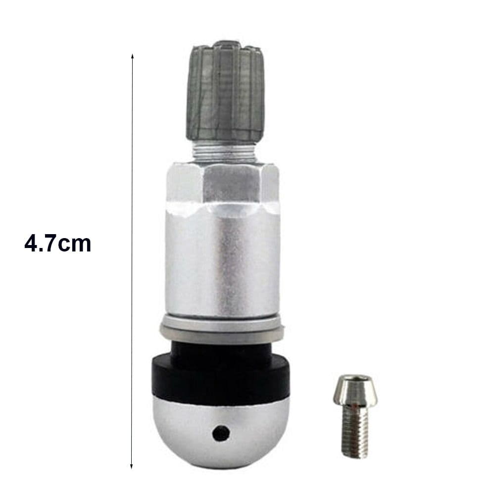 Kit de réparation de valve de capteur 4 pièces pour Volkswagen Capteur de pression des pneus en alliage d'aluminium TPMS argenté