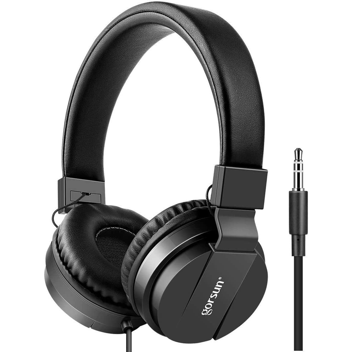 Gorsun Écouteurs pour enfants, casques stéréo filaires légers pour enfants, adultes, bandeau réglable, casque pour tout-petits pour smartphones