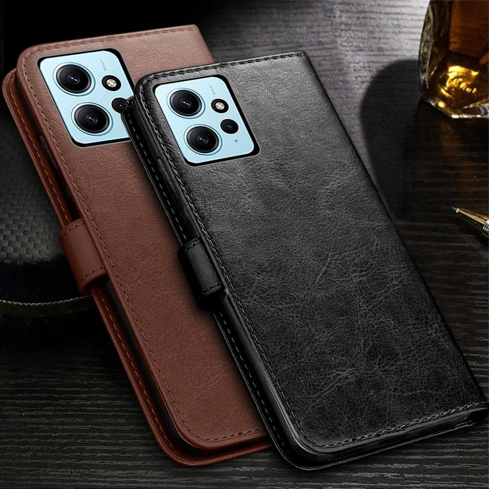 Étui portefeuille à rabat en cuir de luxe pour téléphone Redmi 14C 13 13C 12 12C Note 14 12 12s 4G 5G Note 12 13 14 Pro 5G Pro+ Redmi A3 A1 A2+