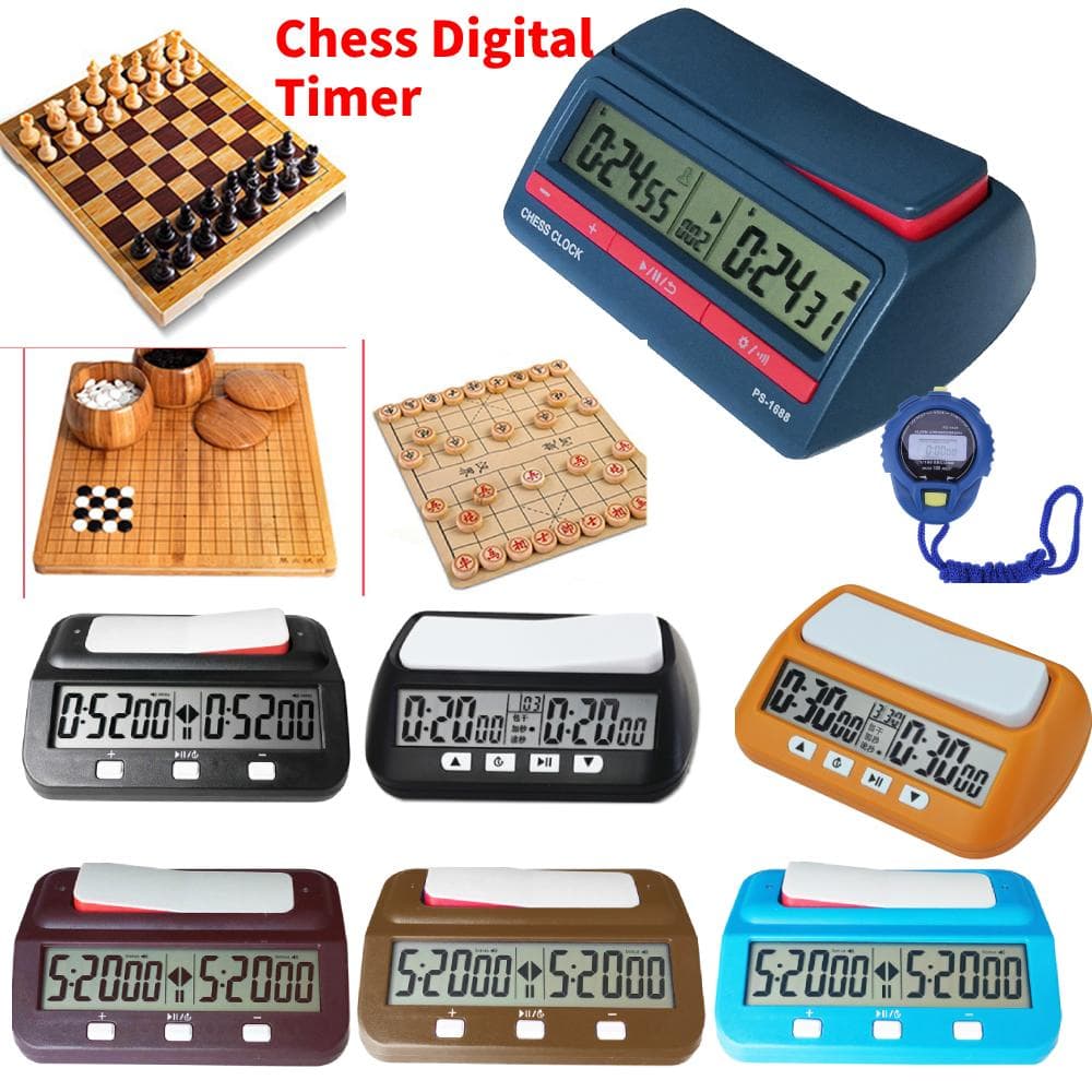 Minuteur d'échecs numérique Horloge d'échecs numérique professionnelle Chronomètre léger Compétition Compte à rebours Compte à rebours