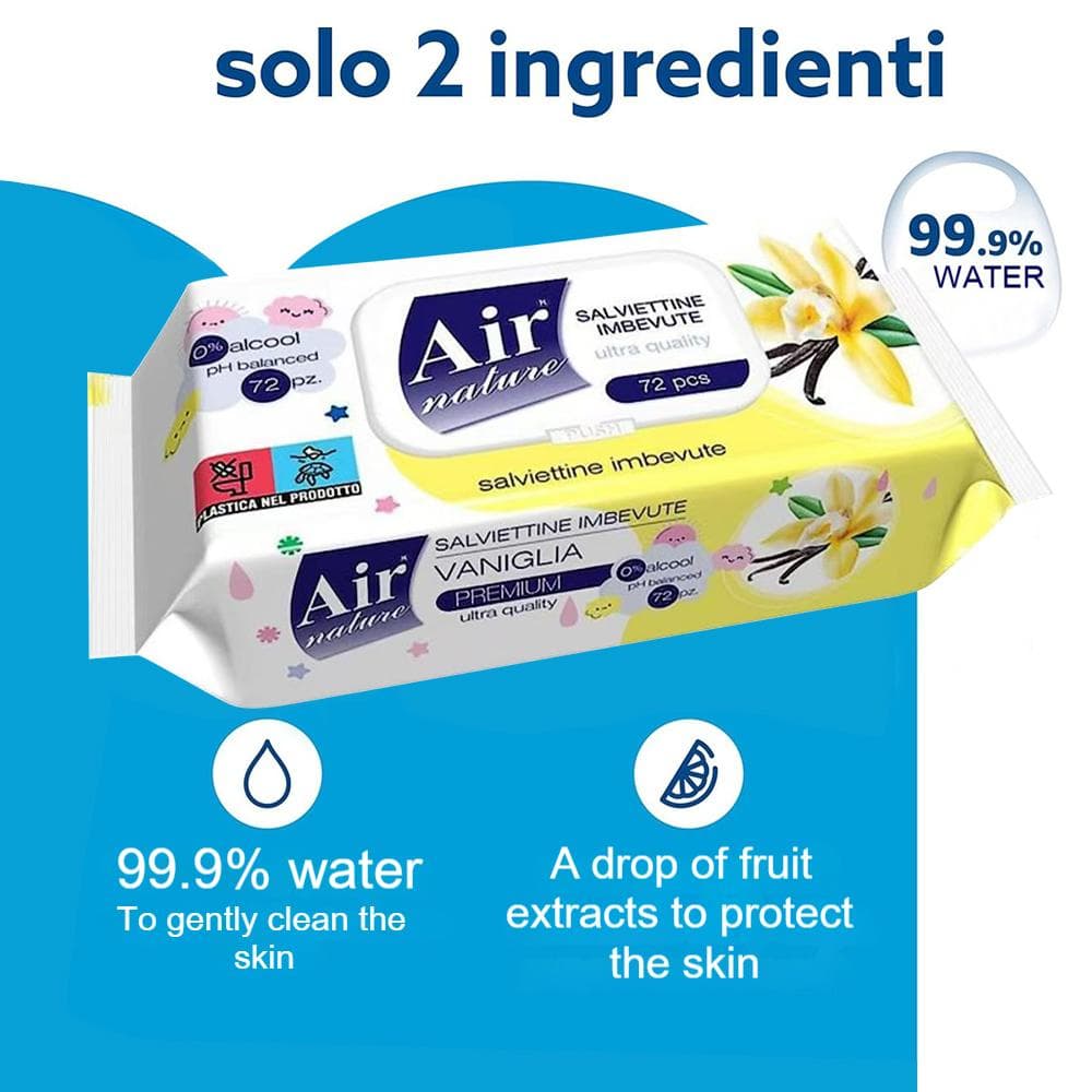 Lingettes sensibles pour bébé, sans parfum, hypoallergéniques, à base d'eau, 99 % d'eau purifiée, 1 paquet avec 72 lingettes au total. cm