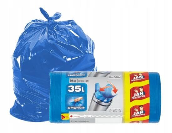 Sacs poubelles bleus Jan Niezbędny pour papier 30 pièces 35l