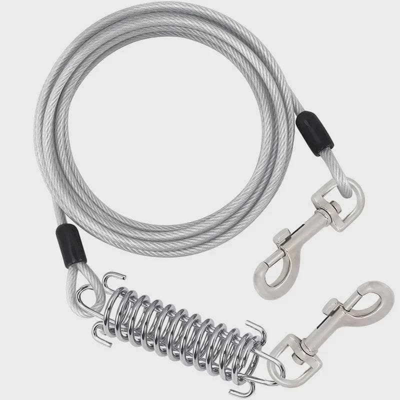 La laisse du chien: Chaîne d'extérieur en acier anti-morsure et anti-salissure de 3 m, 5 m ou 10 m