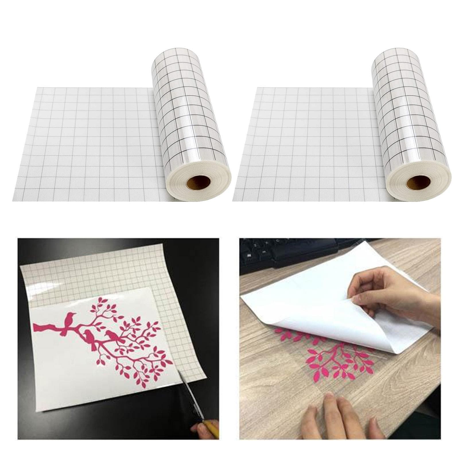Papier de transfert Bande vinyle Rouleau Autocollants adhésifs transparents Premium 12x60''