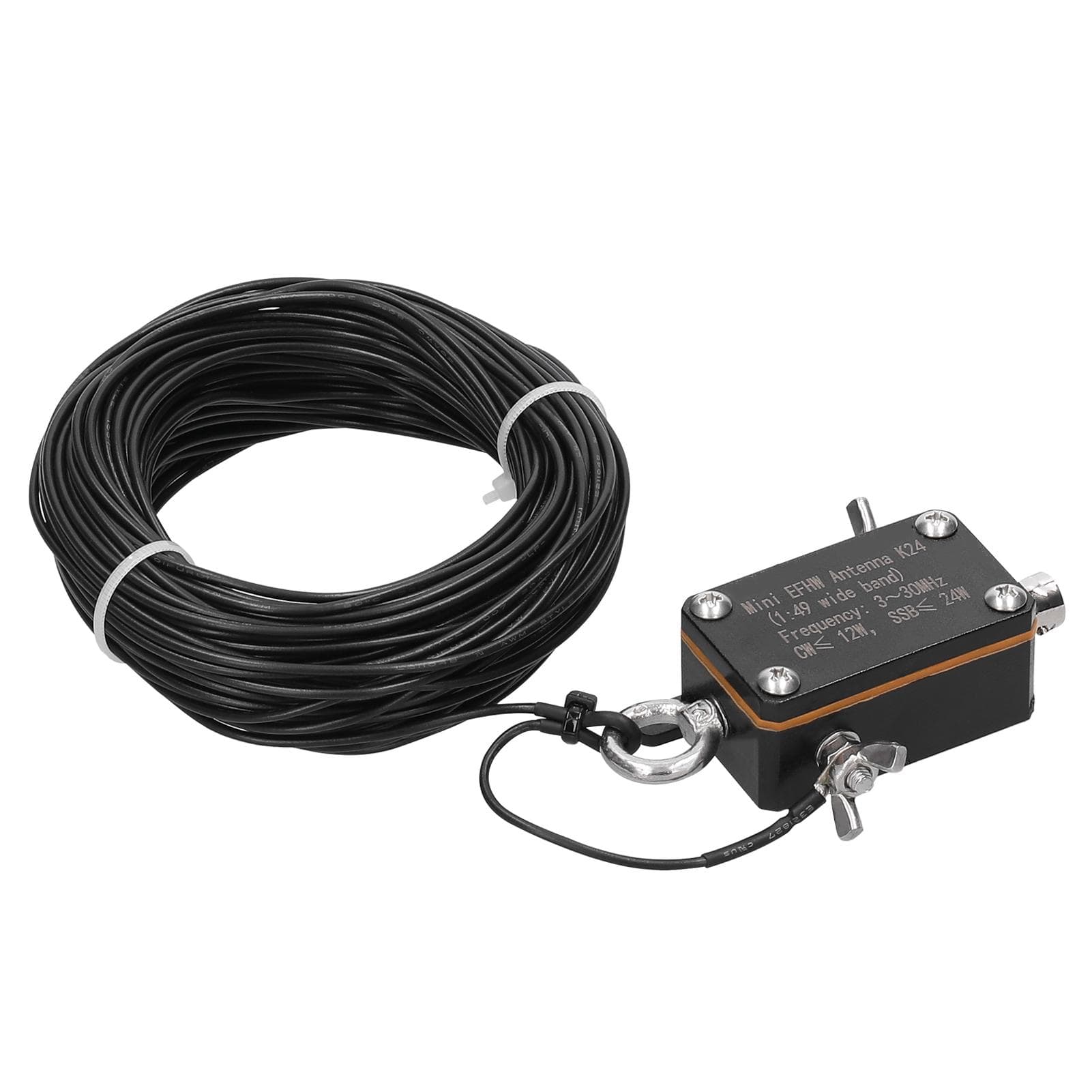 Antenne de poche EFHW K24, bande de fréquence 3-30MHz, antenne à ondes courtes, large bande, demi-onde alimentée en extrémité multicolore