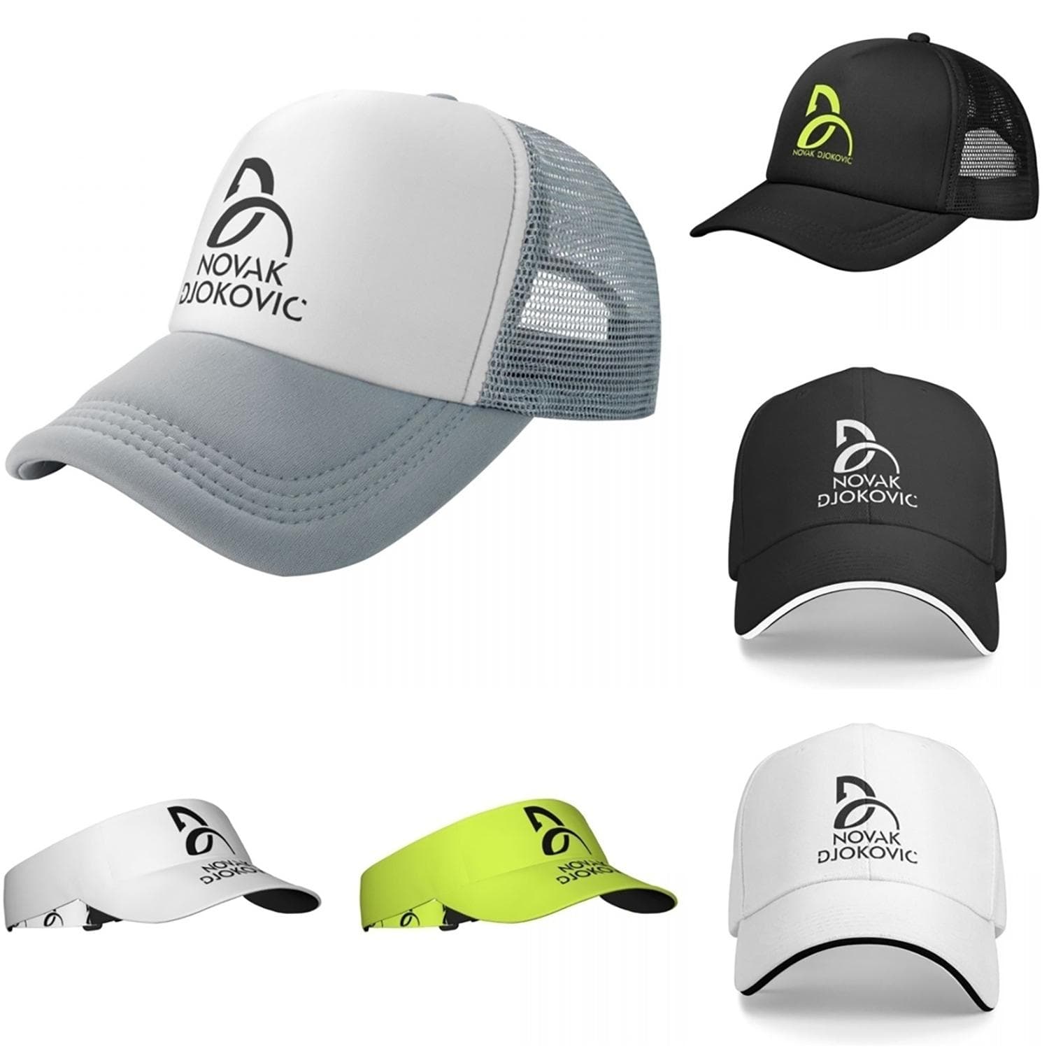 Chapeaux de soleil d'été pour joueur de Tennis Novak Djokovic, accessoires avec Logo Merch, casquette de Baseball, chapeau de protection solaire