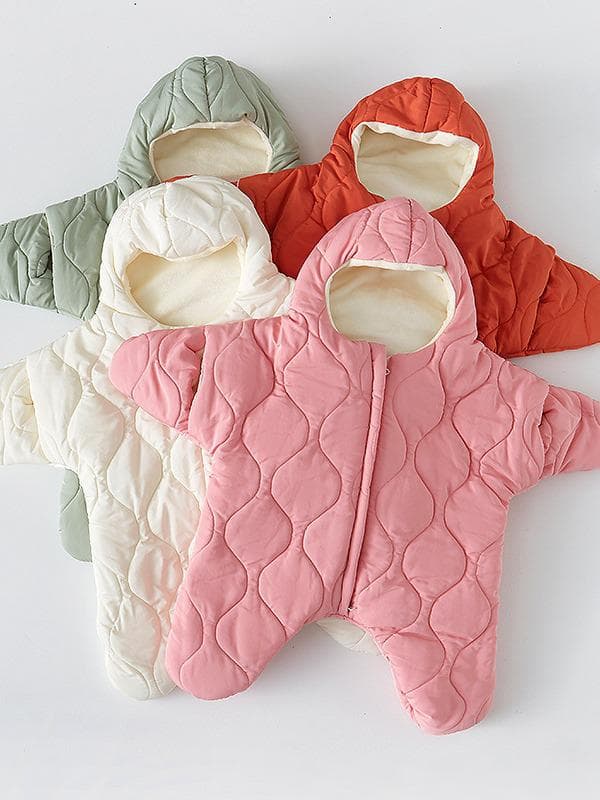Sac de Couchage Bébé Anti-Coups de Pied en Velours: Couverture d'emmaillotage toutes saisons pour nouveau-nés cm blanc