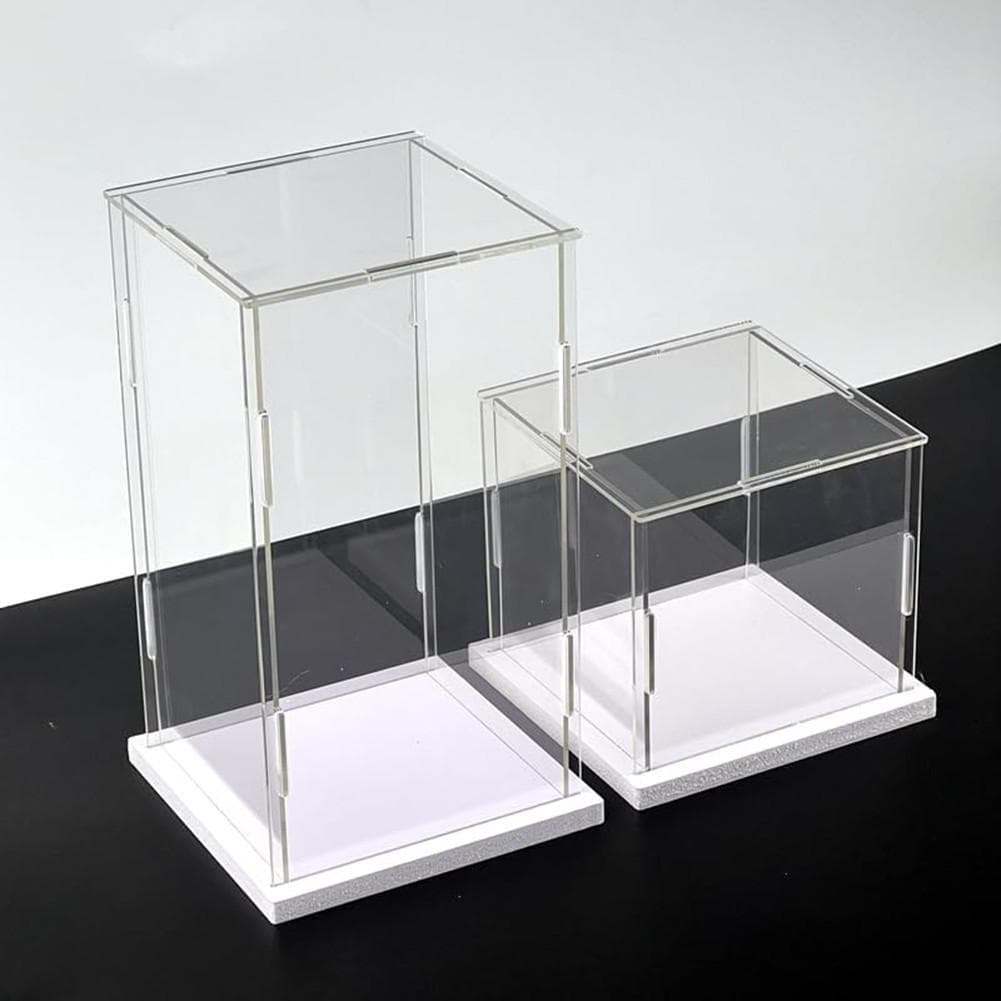 1 boîte de présentation transparente en acrylique, protection anti-poussière, armoire de rangement de bureau, rangement à domicile
