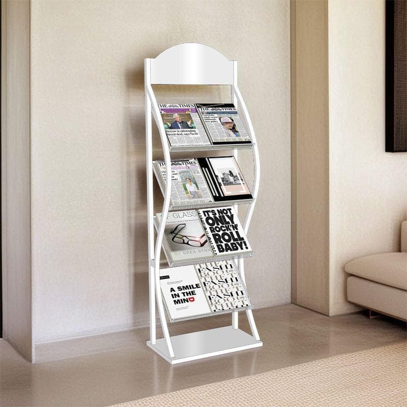 Porte-revues, journaux, livres et présentoir sur pied pour le rangement de bureau et les supports promotionnels