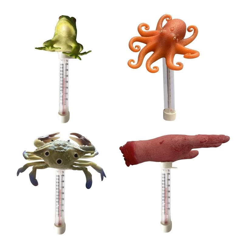 Thermomètre de piscine d'été amusant, haute précision, anticorrosion, flottant, pour main, crabe, pieuvre, grenouille, pour piscine
