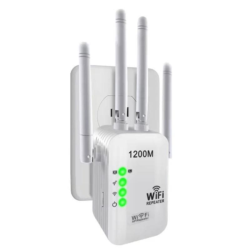 Répéteur WiFi sans fil longue portée, amplificateur Wi-Fi 2,4 G/5 GHz, point d'accès pour routeur Wi-Fi 1 200 Mbps